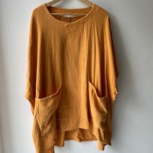Vintage oversized beach / or lounge tunic, incredible color